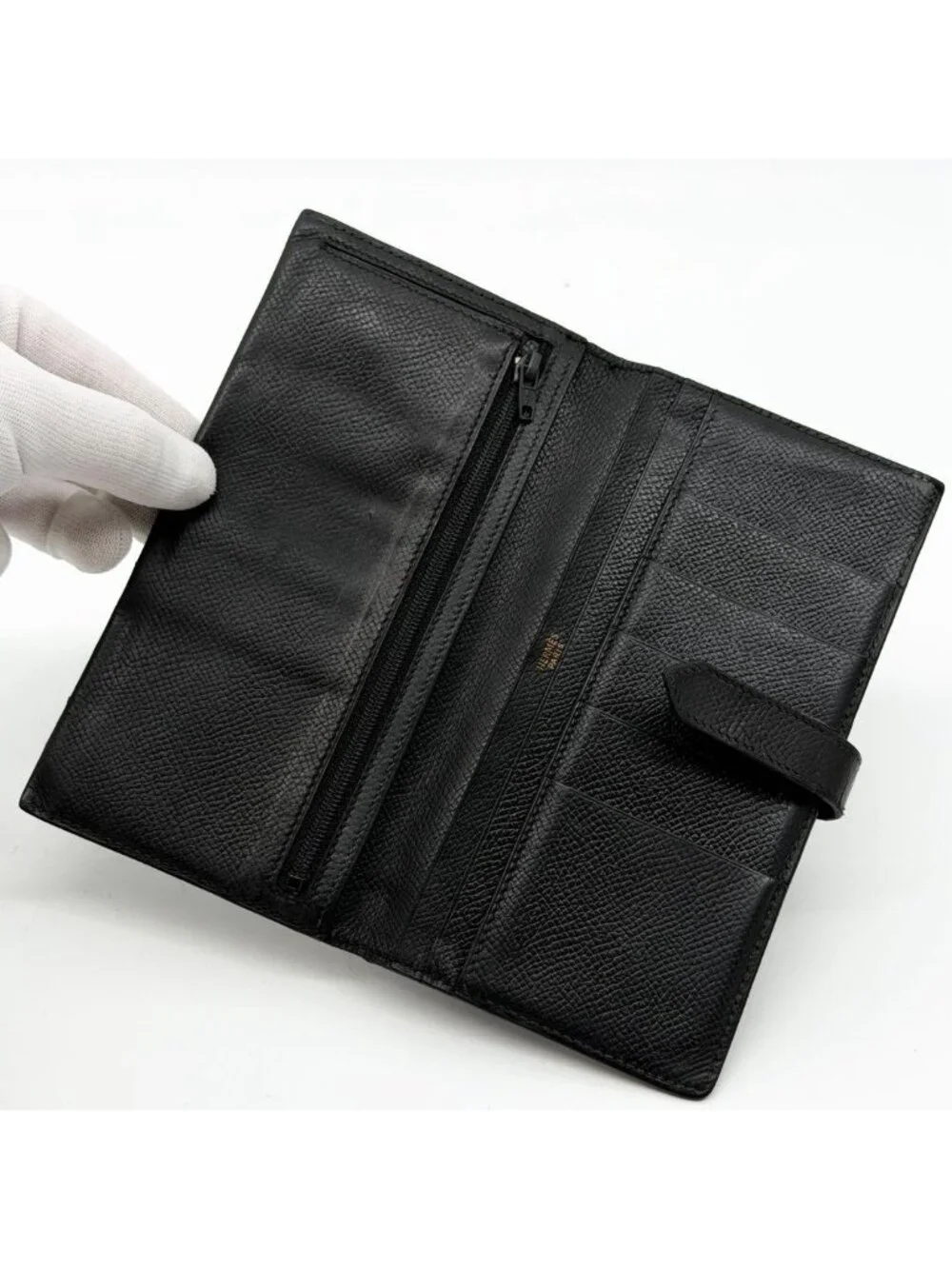 Hermes Bearn Classic Veau Epsom Black Bifold Wallet